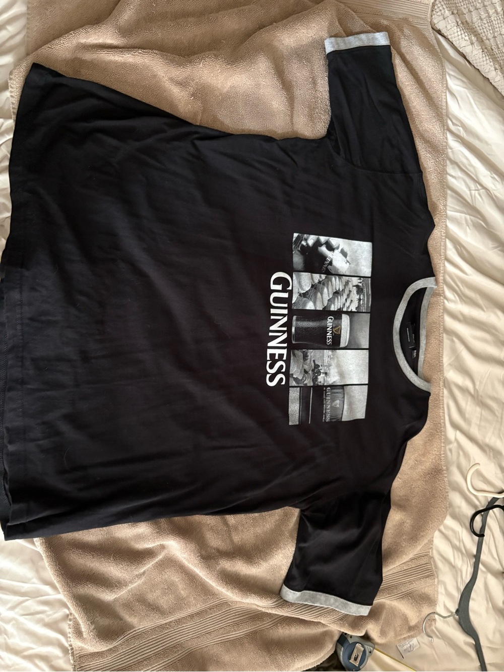 Guinness Black Tee with Gray Trim
